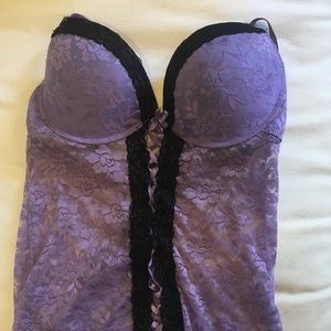 Light purple lace teddy